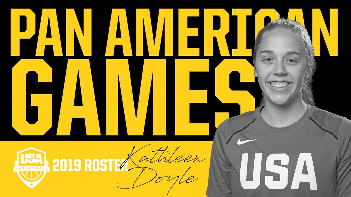 TheIowaHawkeyes's tweet photo. .@KDoyle_11 is swapping her Black &amp; Gold for Red, White &amp; Blue this summer! 

Doyle Named to U.S. Pan American Games Team: https://t.co/Z0hZbzNM7P

#Hawkeyes #FightForIowa https://t.co/k2OkCDIovU