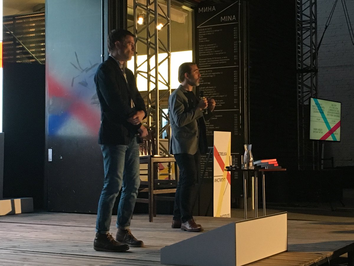 murrrrena's tweet photo. @MikeLydon &amp; Anthony Garcia at #Strelka tonight talking about Tactical Urbanism https://t.co/v57kQ4ERFG