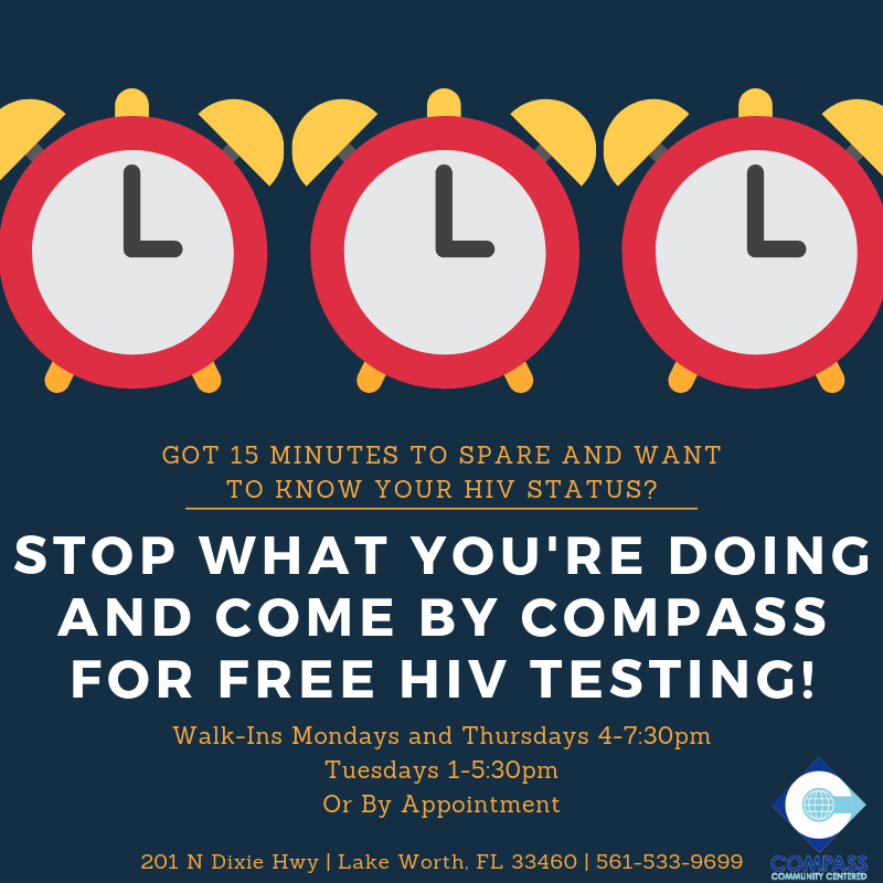 MpowerEntourage's tweet photo. It's time about that time! 
Come by @CompassCenter today for #FreeHIVTesting 4-7:30pm with our knowledgeable HIV Prevention staff and volunteers. If you're a person living with HIV, talk with our health services staff about our medical and non-medical case management services. https://t.co/8qSpBehEOq