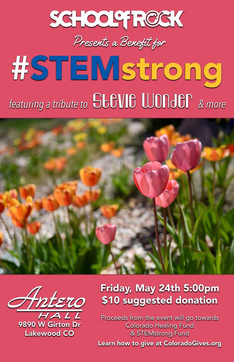 This Friday we’re playing a short set with our students to benefit the relief efforts for the victims of the STEM shooting. <a href="/StevieWonder/">Stevie Wonder</a> has been a great way to heal and we hope you’ll stop by and help however you can. Much love!