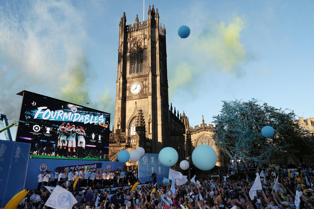 premierleague's tweet photo. A day that will live long in the memory for @ManCity and their fans 🏆 https://t.co/qveUBJiZ4Q
