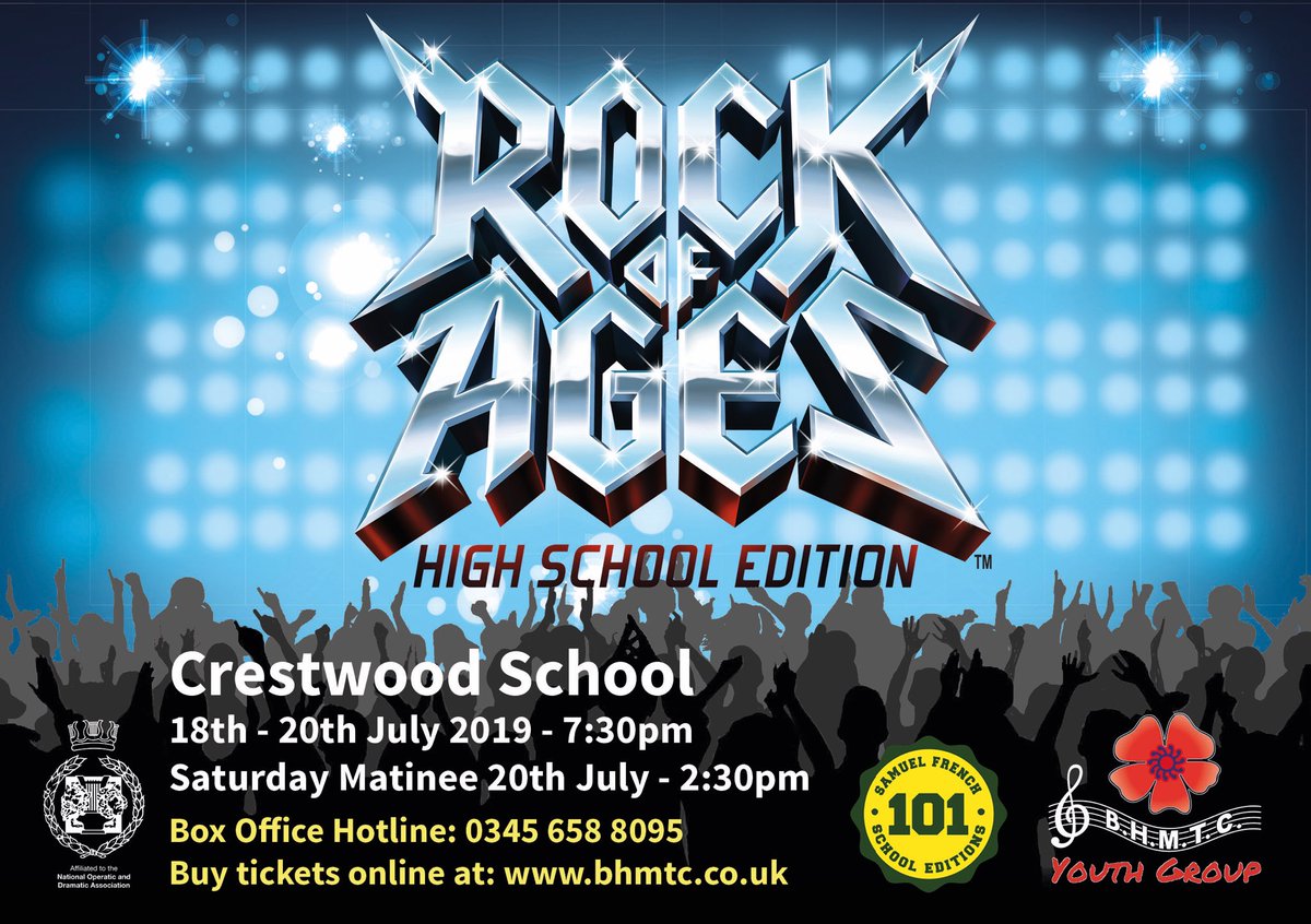 BHMTCshows's tweet photo. Come and support Brierley Hill Musical Theatre Youth - BHMTC Youth perform the Midlands premier of Rock of Ages. This great show will be coming to Crestwood School 18-20th July and we’re ready to rock! We hope to see you there!!! 🎶🎵🎸🥁 #BHMTYC #RockOfAges https://t.co/2GsUYzoguU