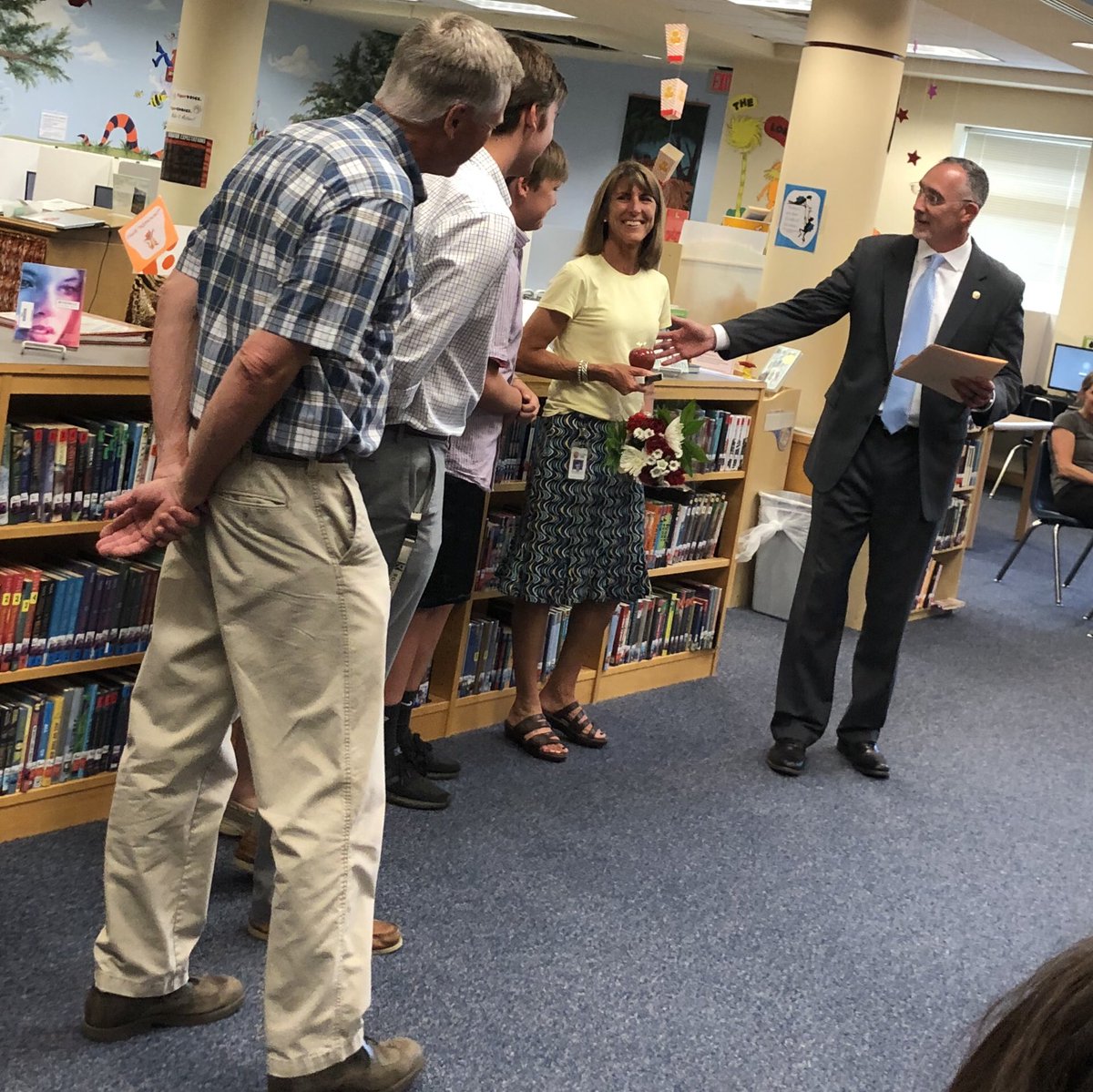 ChristiePica's tweet photo. So thankful to have worked alongside this phenomenal math coach this year. She has been instrumental in supporting our schools. Congratulations on your Apple award @eobrien22 #teamYCSD #mathYCSD https://t.co/2qspbpdu9p