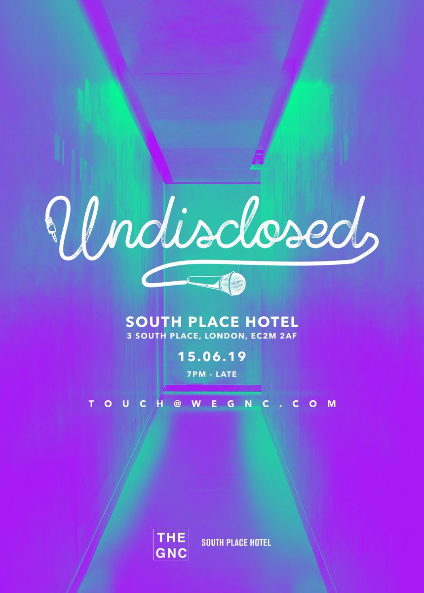 WeGNC's tweet photo. Make sure you get Saturday June 15th in your diaries. #UNDISCLOSED reporting live from @southplacehotel will make a return in just a few weeks.
Comfort ✅
Conversation ✅
Live music ✅
And it’s 100% FREE: https://t.co/RSZLVHobzW
🕺🏿 https://t.co/m8C34cbbWK