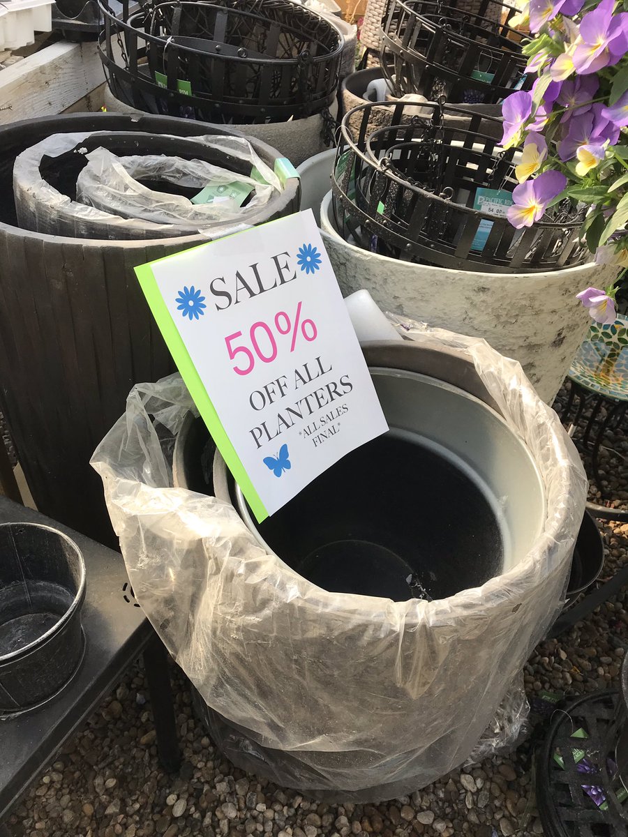 TruHardware1's tweet photo. 50% off all in stock planters at the greenhouse!! https://t.co/7W95GcKcrf