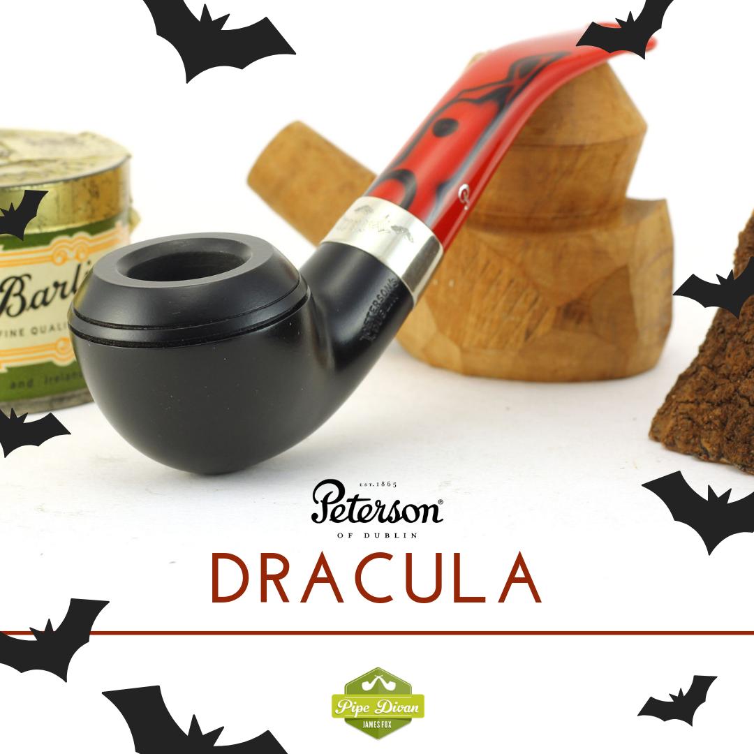 The #Dracula range was introduced by #Peterson to commemorate 100th anniversary of Bram Stoker's passing. It's an exceptional #pipe series with engraved mount and red stem with black wisps.
.
.
Fancy one in your collection? They're all 20% off 🤩 ➡ pipedivan.com/index.php?main…