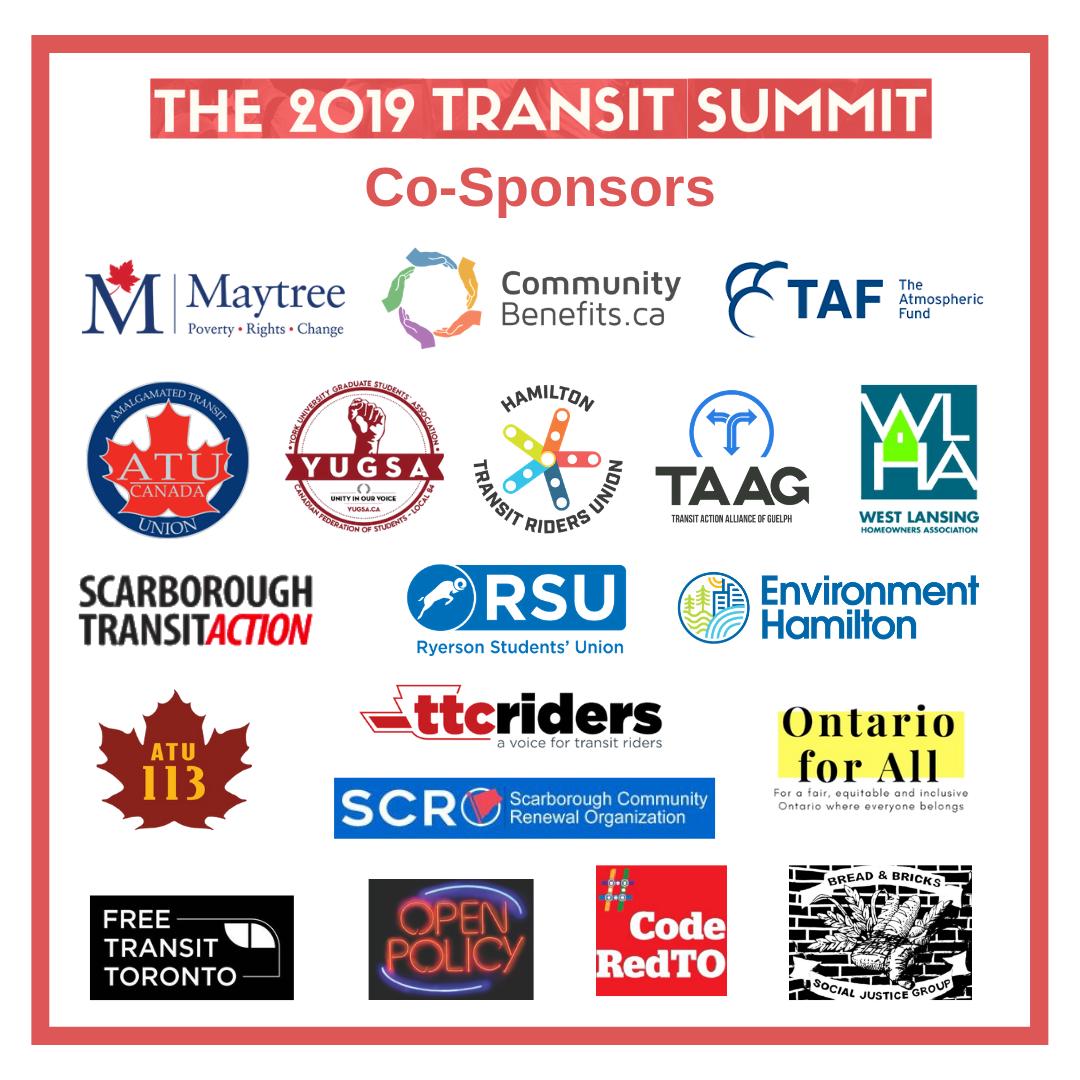 ttcriders's tweet photo. #TransitSummit2019 is Sunday! Register here https://t.co/n5JqFVJyf3
Thx you co-sponsors @CodeRedTO @maytree_canada @TCBN_TO @AtmosphericFund @YUGSA84 @EnvHamilton @ATUlocal113 @atu_canada @HamOnt4Transit @TransitScarb @RenewScarboro @TAAGuelph @FreeTransitTO @RyeSU @westlansing + https://t.co/0OE02UkTjI
