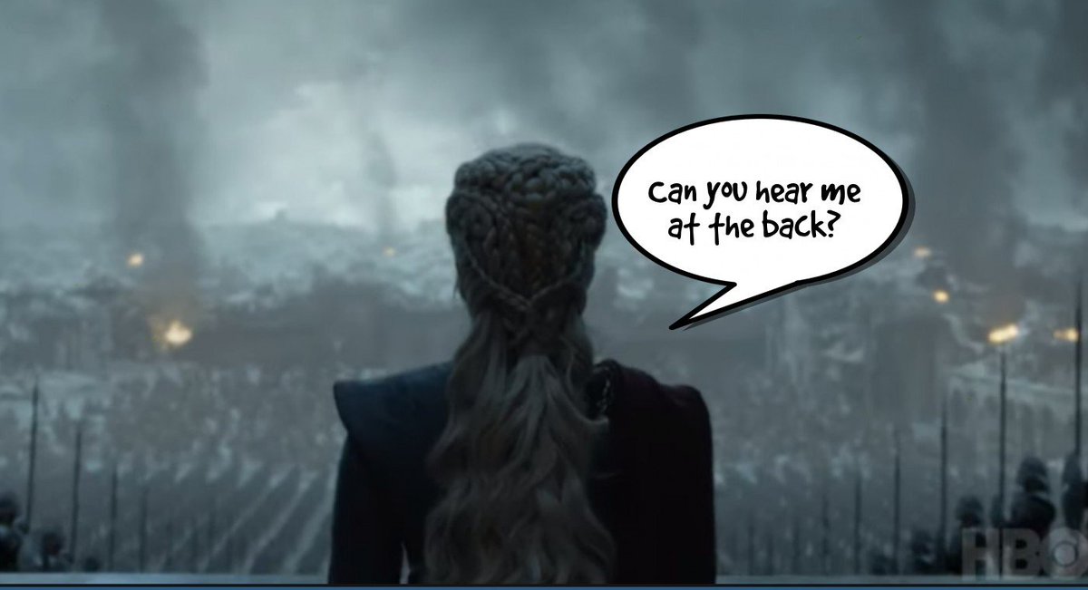 sloughbottompa1's tweet photo. No spoilers but, having watched the Game of Thrones finale, Sloughbottom parkrun has approached a new run director to harness her impressive powers of vocal projection. #GameOfThronesFinale #parkrun https://t.co/ycJ9zkXpJc