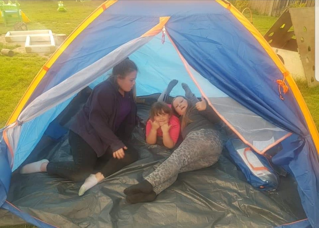 iwasiuk152's tweet photo. @Mr_Fotheringham @LadywoodKH @MrsNeillLW 
On Monday evening's Olivia and Ruby help me out run a club called This is me. The club is for children aged 10-14 years with mild to severe disabilities. Today's challenge was to put up a tent, we managed it just before the rain. https://t.co/erL6MMPg6d