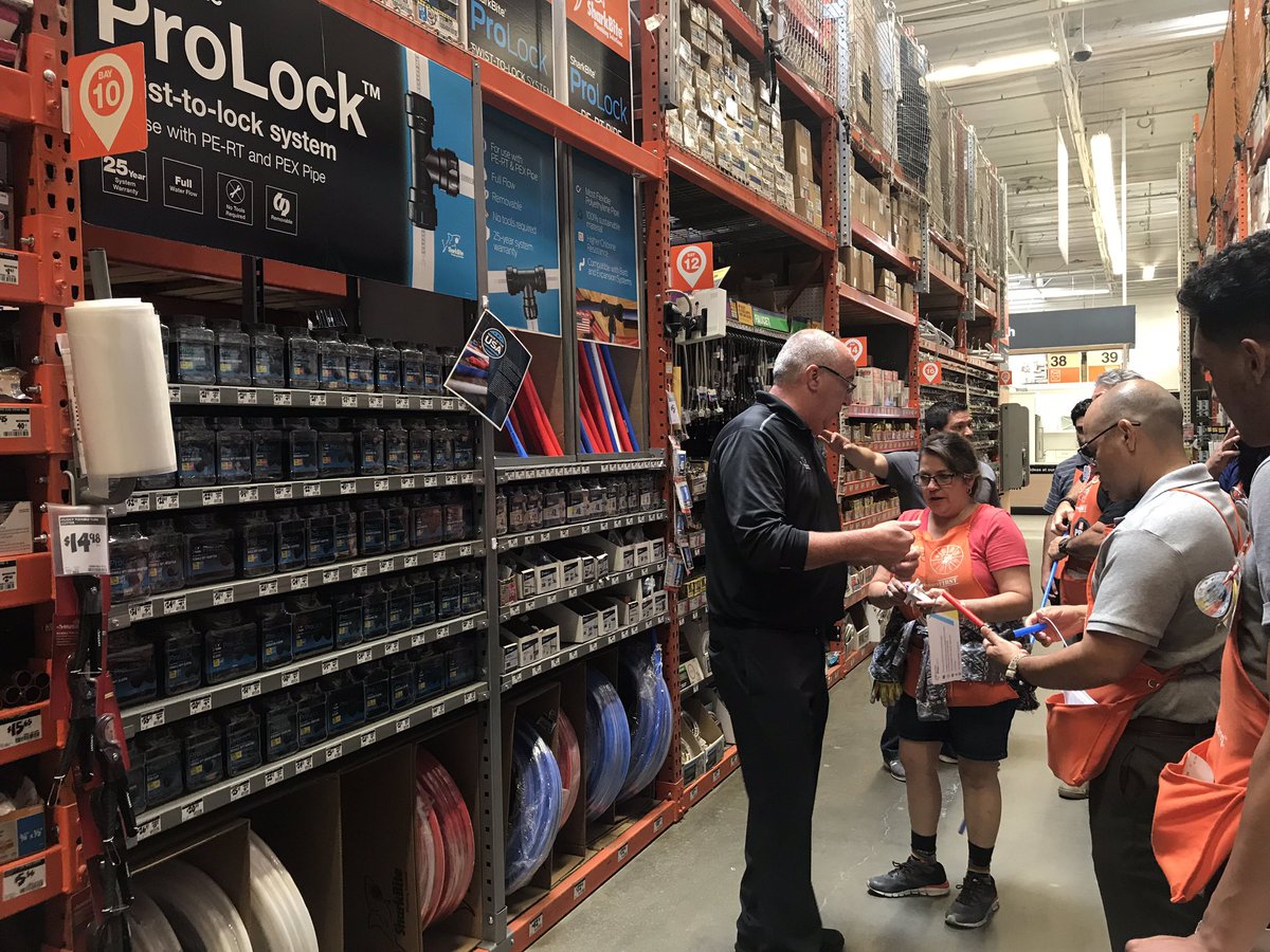 LemonGroveHD's tweet photo. A big thanks to our #ProLock vendor coming in and providing us some great training in the aisles on #SharkBite https://t.co/gk3VkhZh1g