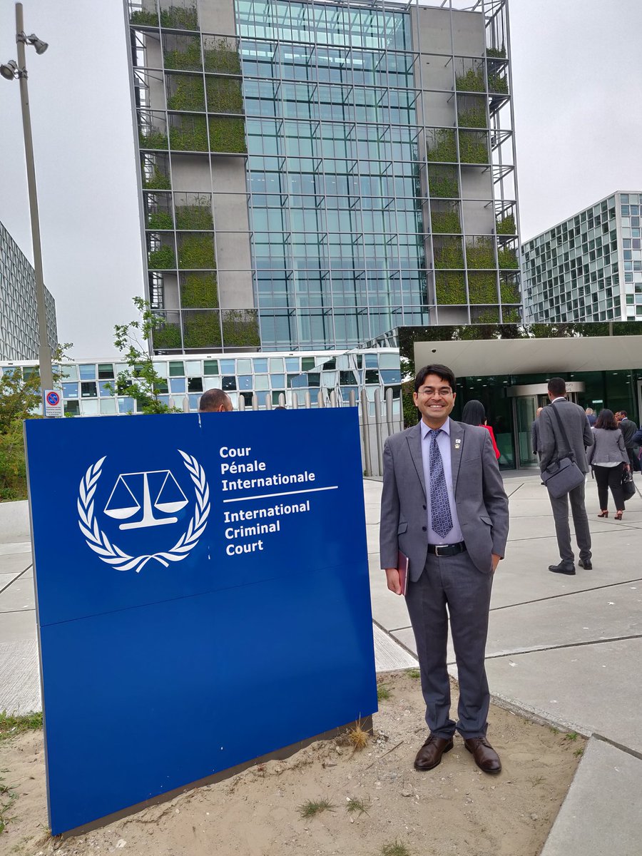 capt_meena's tweet photo. #WMU provided an opportunity to visit #ICC at Hague, Netherlands as part of field studies. Observed ongoing witness hearing against #Domono Congwen for war crimes and crimes against humanity in Northern #uganda between 2002 and 2004.... https://t.co/X5xg2KNZad