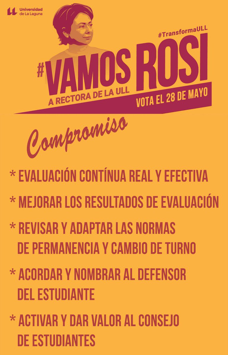 GrupoEULL's tweet photo. Solo queda una semana para las elecciones a #RectoraULL y desde @GrupoEULL, como ya hicimos en la primera vuelta, apoyamos la candidatura de @vamosrosi.
Hoy nuestros compañeros han estado pegando carteles por las facultades, ¿te apuntas?
VOTA el próximo #28M a @vamosrosi https://t.co/WAvsAhEEES