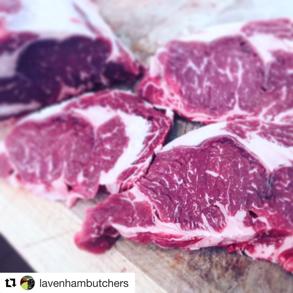 We are incredibly proud to purchase our meat from our local independent Butchers <a href="/lavenhambutcher/">lavenham butchers</a> .
Belted Galloway Rib-eye steak melt in the mouth #28 dry aged especially for <a href="/The_Cock_Horse/">The Cock Horse Lavenham</a> . #thecockhorseinn #suffolk #lavenham #food #pub #restaurant @Servest_UK