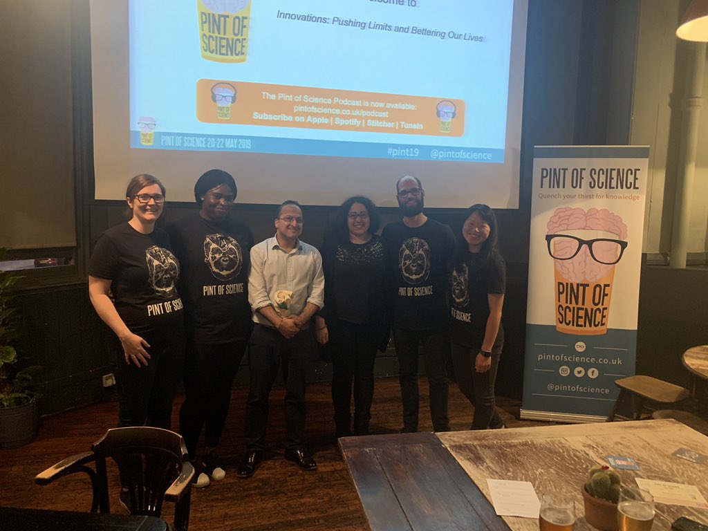 ReemHAAhmad's tweet photo. Thank you to the organisers of the @pintofscience event tonight, it was a fantastic event! #pint19 https://t.co/uOimFydCyQ