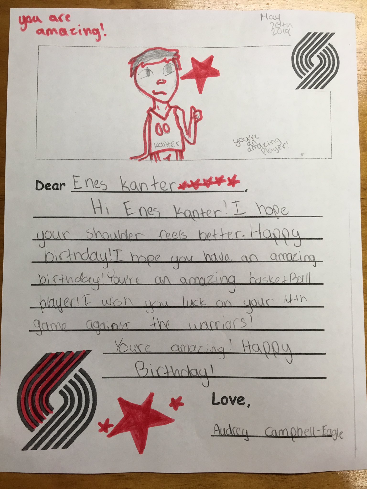 Happy birthday 3rd graders did a little writing today.   