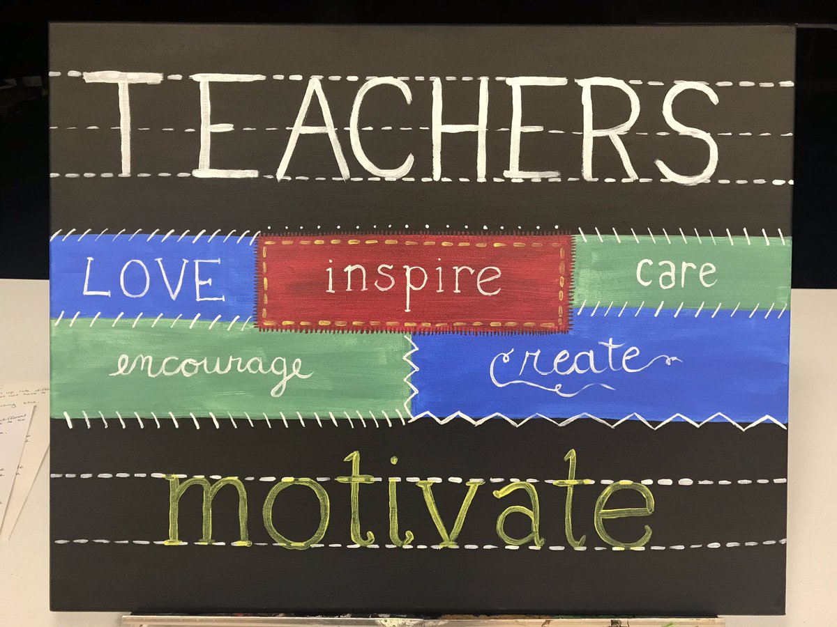 garrettgators1's tweet photo. Our staff enjoyed Painting with Ms. Shanklin today! https://t.co/rGu8V5jxc2
