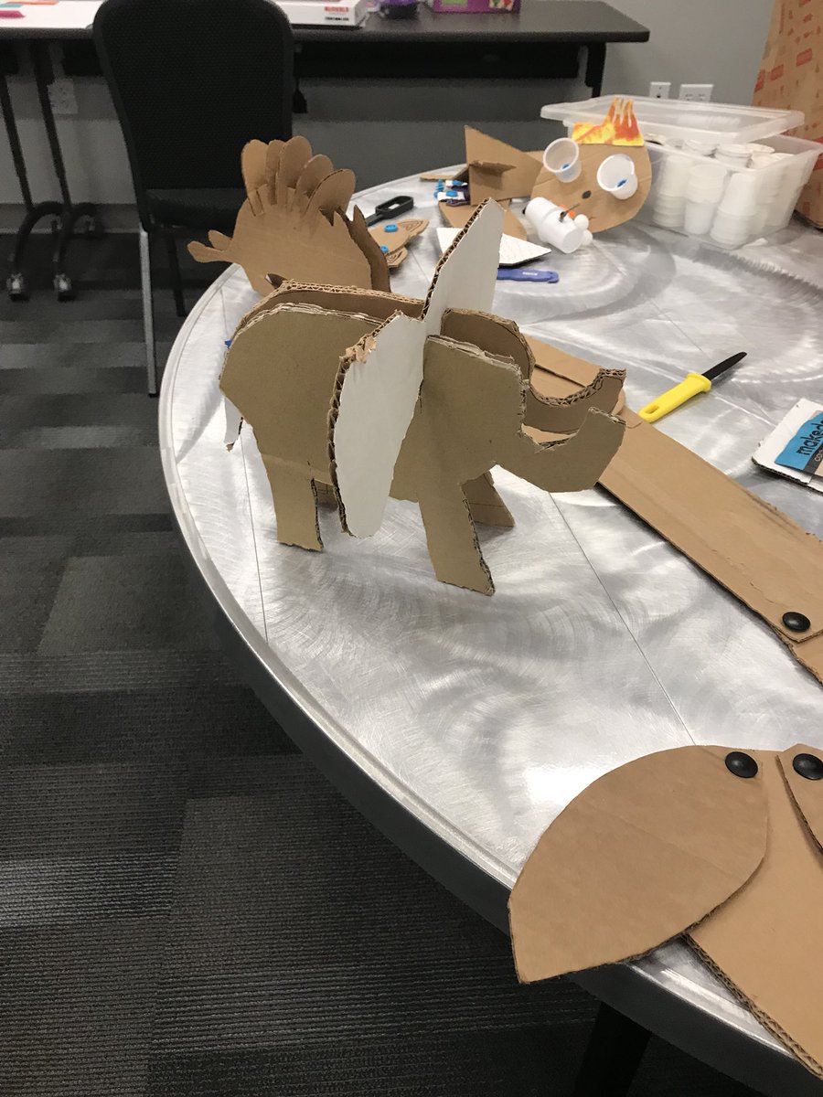 CoburnCori's tweet photo. Had a Make-tastic day at #TCEA #MakerSpace training with my team. Thanks to @TechTimeWithJ9 &amp; @rrodgers for their contributions. 👍🏾 https://t.co/ZJ1NDXi7kS