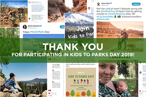 THANK YOU to the 1.1 million families who got outside for Kids to Parks Day this past weekend! We hope you will continue to foster a love for the outdoors with your children all year long!

#KidstoParks #KidstoParksDay #KidstoParksDay2019