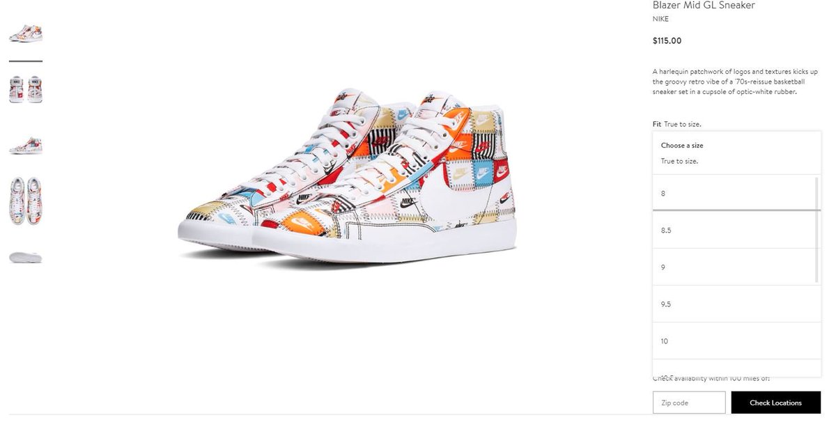 blazer mid gl sneaker