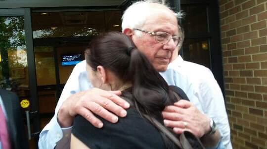 kelz3108's tweet photo. Seeing #BernieInBirmingham yesterday with #NinaTurner was life changing enough on its own, but when I actually got a hug from him.... yeah, I completely flipped the fuck out 😍😭😍😭😍😭
#Bernieham 
#BernieInBama
#UsNotMe https://t.co/GzizsFXzRm