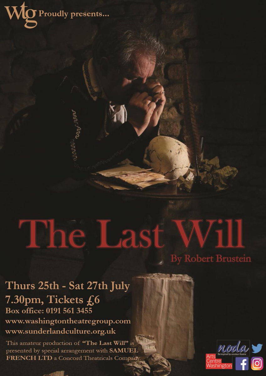 wtg_uk's tweet photo. We're super excited to announce our next show 'The Last Will' @ArtsCtrWton from the 25th - 27th of July!

For more information or to buy tickets, visit: https://t.co/jX8RWVbqm1 https://t.co/dImNO8Y5Li
