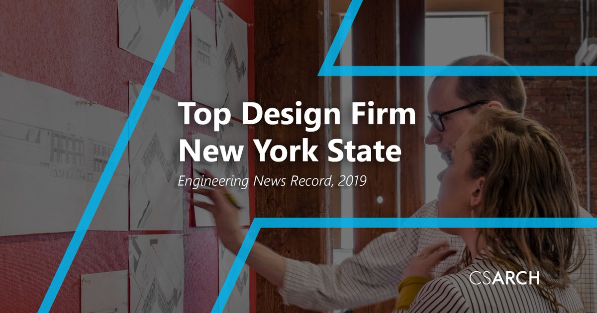 CSArch_AEC's tweet photo. For the fourth year in a row, @CSArch_AEC has been named a #TopDesignFirm in #NYS by @ENRnews! View the full list here: https://t.co/Bj3v2Ajzr7 https://t.co/TCWbFyhk9P