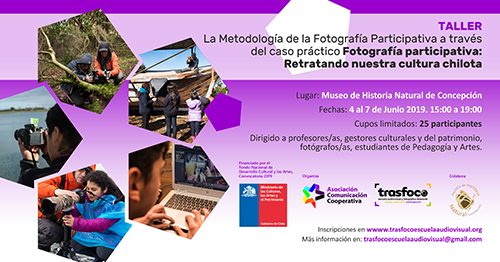 EscuelaTrasfoco's tweet photo. Taller “La metodología de  la Fotografía participativa a través del caso práctico “Fotografía  Participativa: Retratando nuestra cultura chilota”           

Más información en: https://t.co/limGMQOtck https://t.co/bdkNiWIpuX