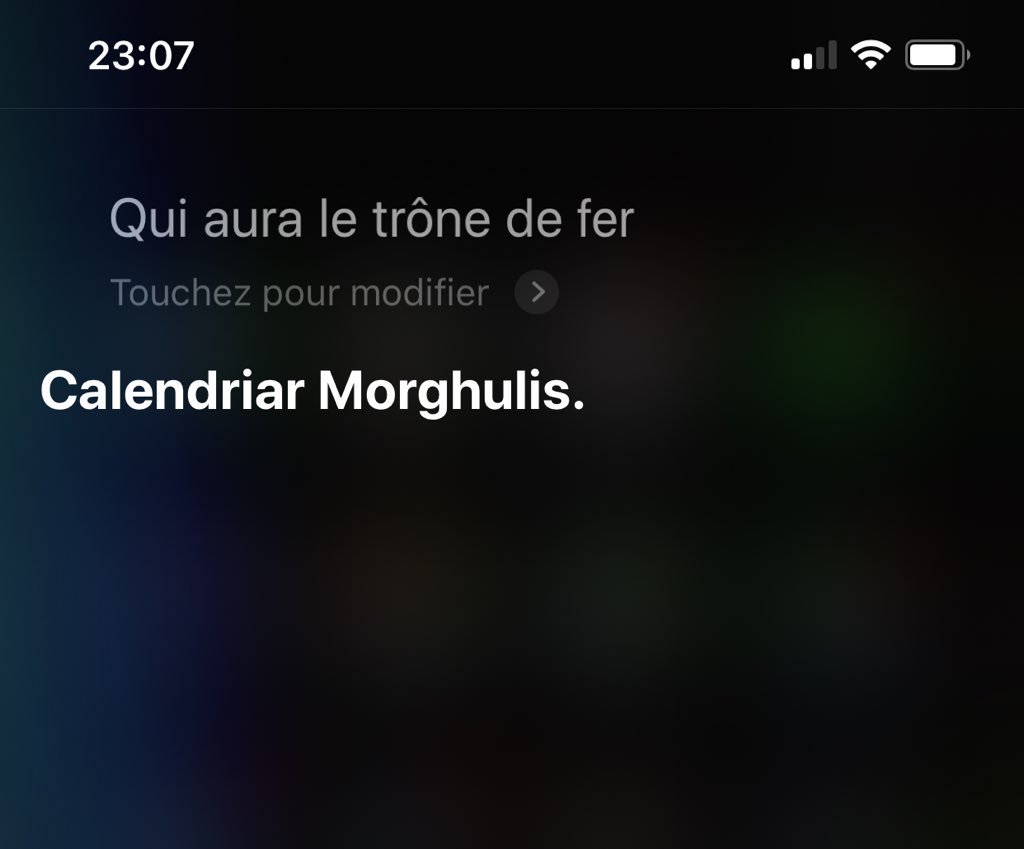 christiane_tran's tweet photo. @Marjojo_j J’ai aussi demandé ça à Siri :
#GameOfThronesFinale #WatchGOtchallenge #OCSTV https://t.co/XAMC9UjepV