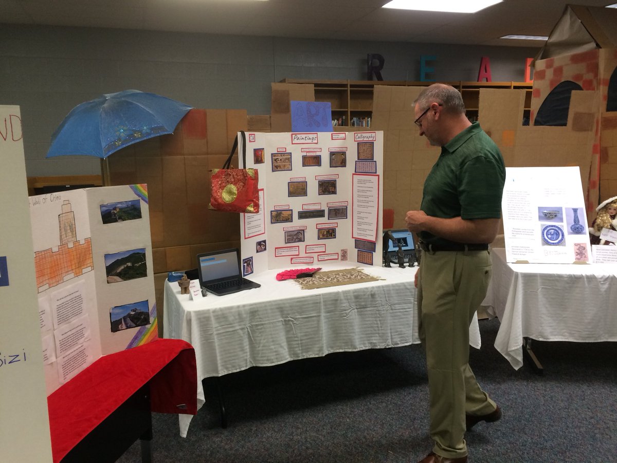 SandyGurss's tweet photo. Wonderful job on your Ancient China Museum exhibit 6th grade! Thank you to all who came to see our exhibit.@USD449 #PRMSrams https://t.co/vptpLk5PuI