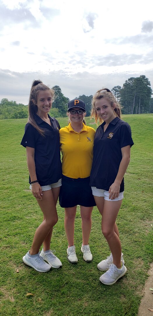 SequoyahGGolf's tweet photo. Lady Chiefs ⁦@TheErinPeters⁩ Ripped her opening tee shot 252 yards off the first tee and had some Great support from Teammates ⁦@mhopeb3⁩ and ⁦@abigaillbruce⁩ today during Round 1 at 6A Girls Tournament. https://t.co/sw1b3DQ6uF