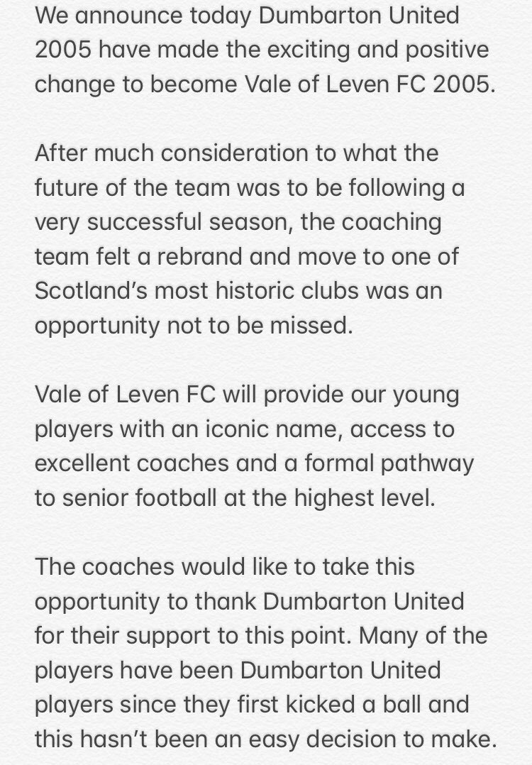 Dumbarton United 05s tweet media