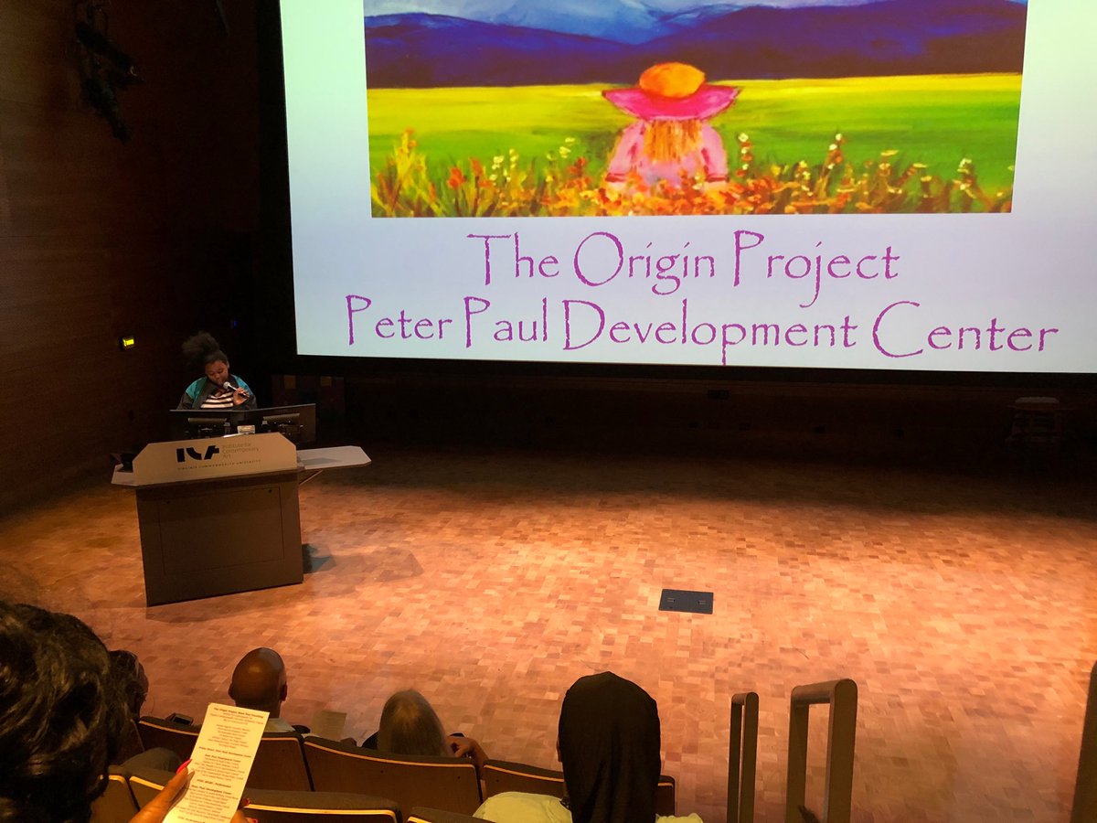 kssuther1's tweet photo. Wonderful event celebrating student authors ⁦@PeterPaul_RVA⁩ ⁦@ICAVCU⁩ #originproject https://t.co/AG6ssalW1j