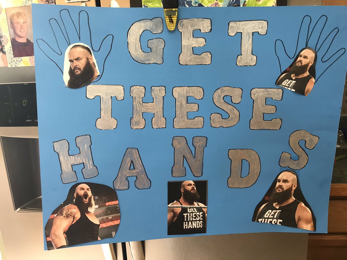 mistyhouser's tweet photo. @WWE @BraunStrowman @WWERomanReigns @WWERollins @shaleJHS @TUCenter @Bradyhouser3 Getting ready for Monday Night Raw!!!! #bluefordrew #halestrong https://t.co/iHZBkjmd5n