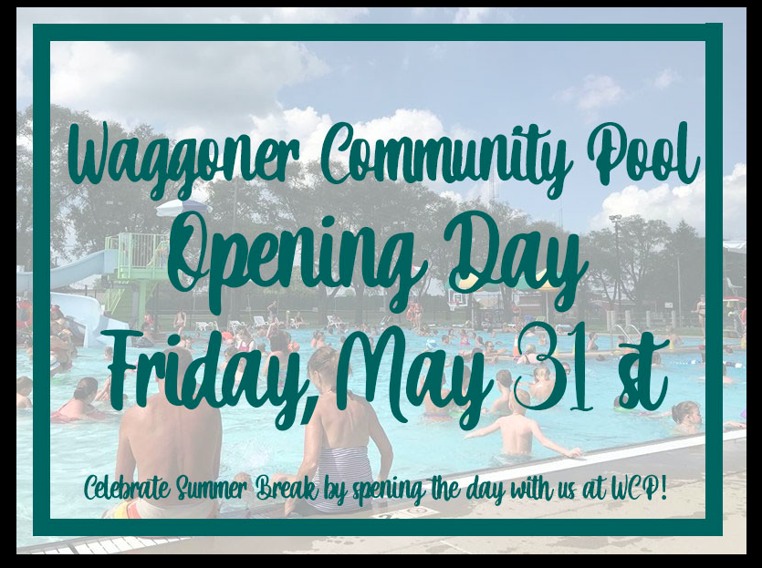 Mark your calendars for this Friday, May 31st! The Waggener Community Pool will officially be open for the season. Come enjoy a pool day with some friends and come check out the snack bar! See you there! 

#visitrushville #rushvilleindiana #wcp