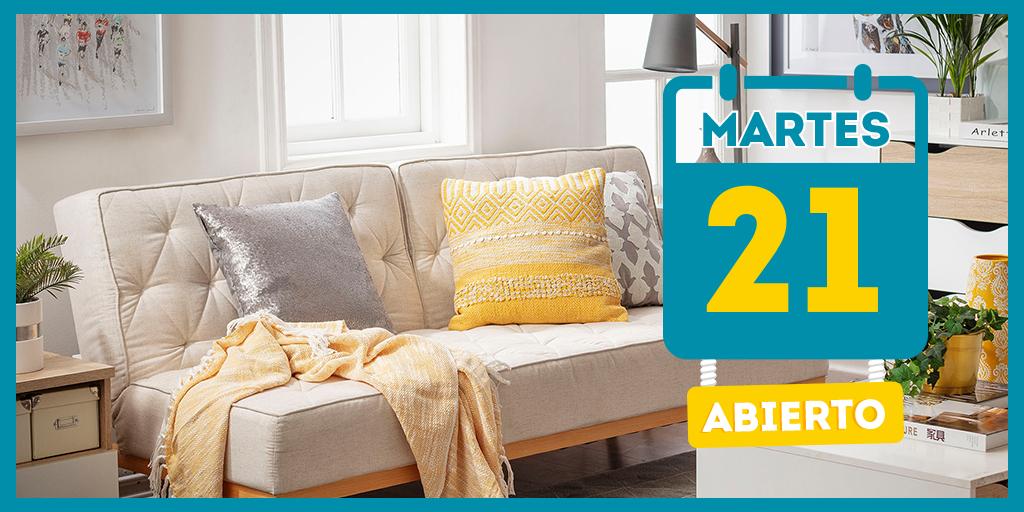 ¿Se hizo corto el fin de semana para venir a #Homy? 🤔 Mañana nuestras tiendas estarán abiertas para que nos visites y armes el espacio que tanto quieres. 🏡💛 bit.ly/2YCKnBl