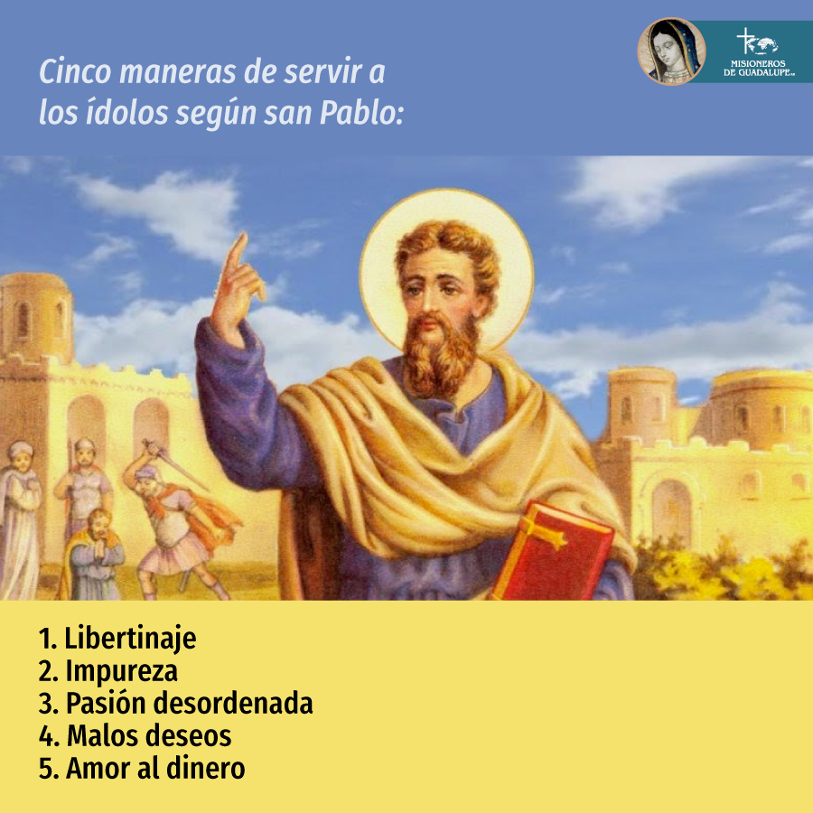 misionerosmg's tweet photo. ¿Alguna vez se han preguntado si el mundo nos orilla a servir a los ídolos? En su Carta a los Colosenses (3, 5), san Pablo menciona 5 maneras de servirlos. ¡Conócelas y evítalas! #TipsMG #CorreLaVoz https://t.co/eXTu02C4XB
