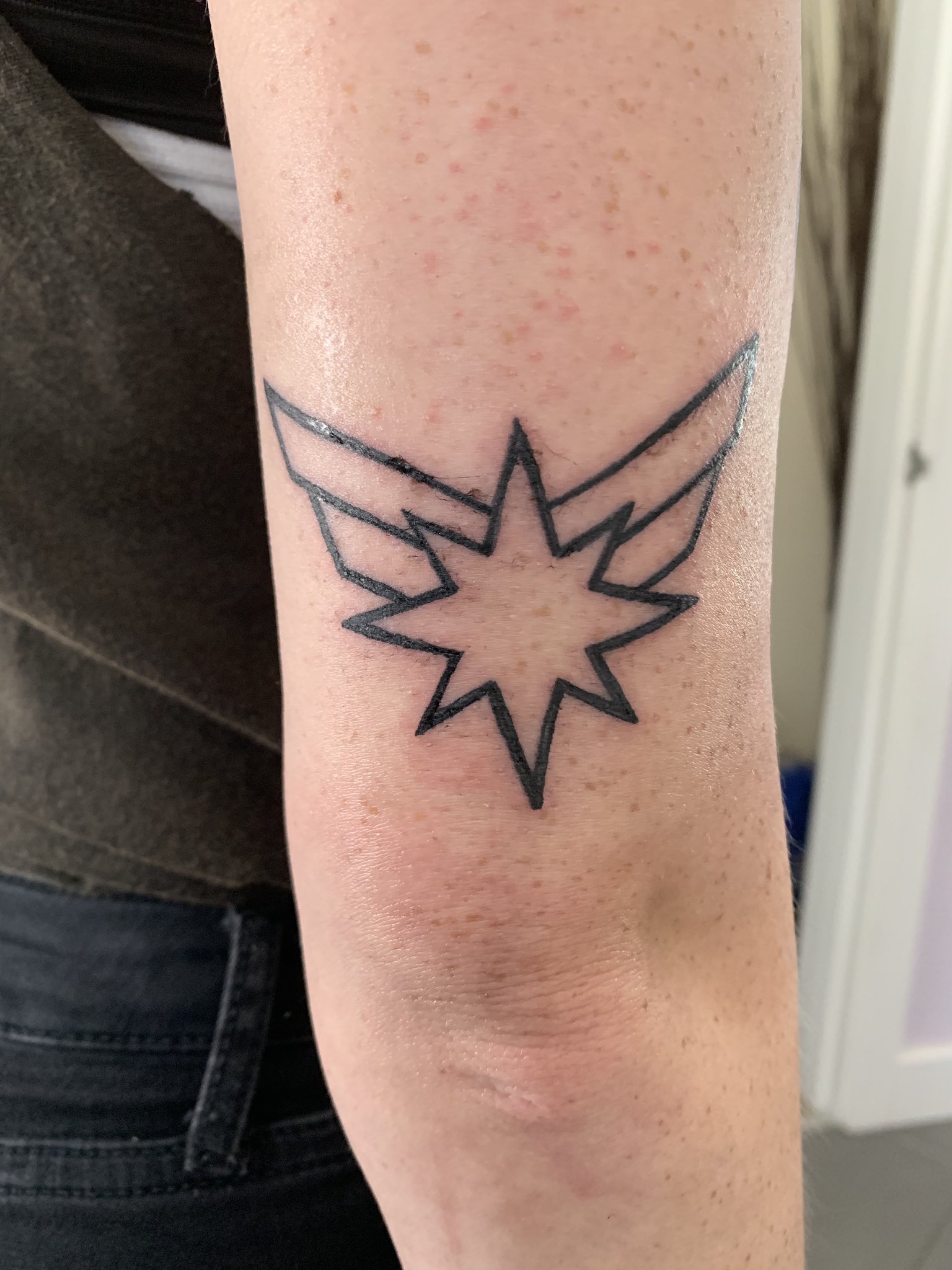 First tattoo (Right Away Great Captain) : r/manchesterorchestra