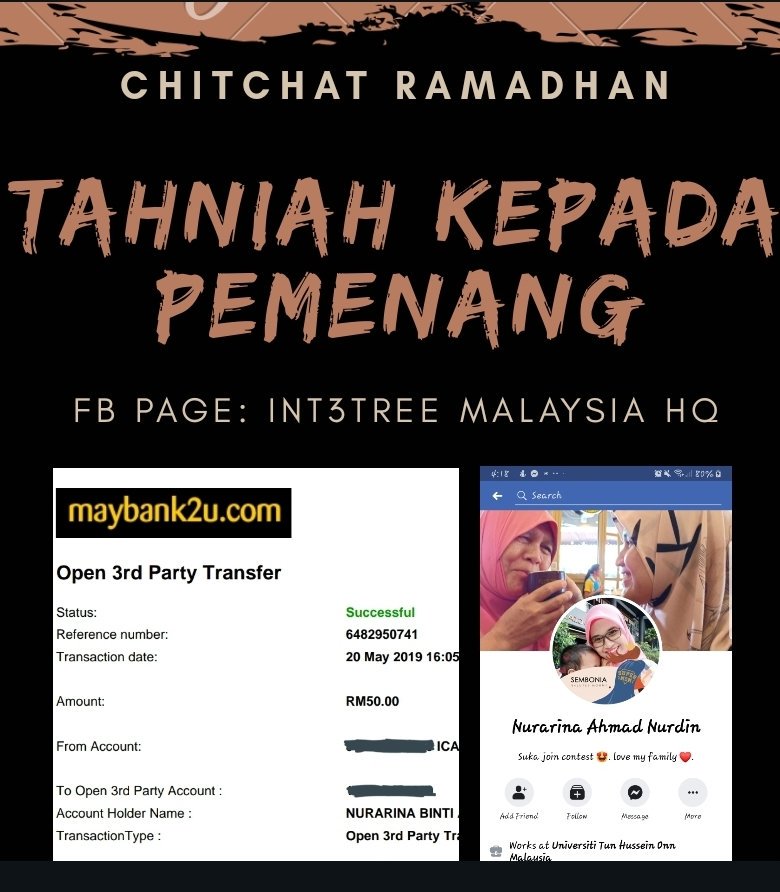 Int3treeHQ's tweet photo. Tahniah kepada pemenang duit raya int3tree!!!

Korang pon nk duit raya?klo nak boleh join contest duit raya kami di:
Fb page: int3tree malaysia hq

https://t.co/ef2pAqkLur https://t.co/r85qKpCG74