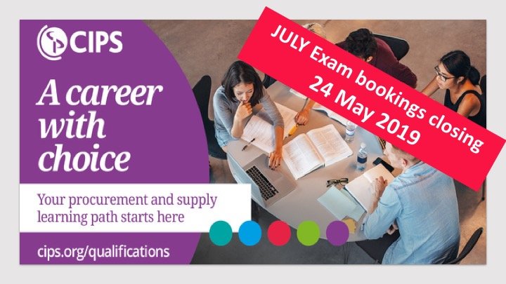 CIPSAsiaPacific's tweet photo. REGISTER NOW! #CIPS Qualifications JULY Exam bookings closing soon on **24 May** Register to sit for your exams today and make #procurement your #career of #choice. Visit our Student Zone for more information - https://t.co/n3ZR2lrI7I https://t.co/khPe2patJF