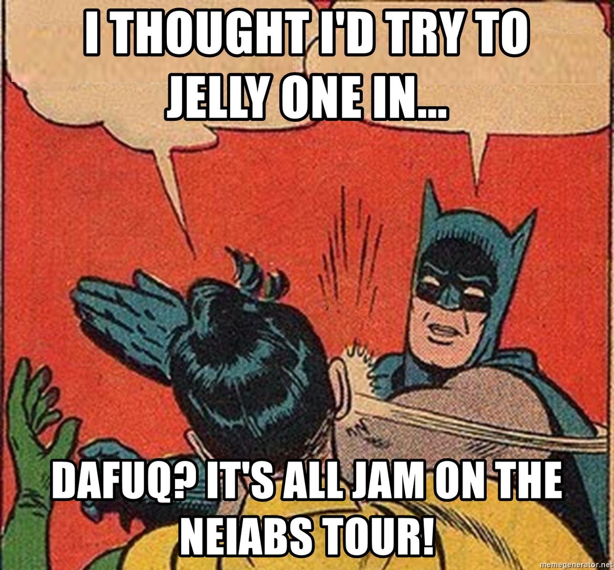 NEIABSTour's tweet photo. A friendly reminder from the @NEIABSTour. #JamNotJelly https://t.co/A7HamGma3Z