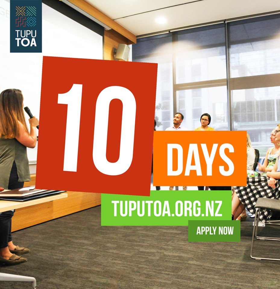 Tuputoa_NZ's tweet photo. 10 days to apply for a TupuToa internship opportunity! Get your foot in the door and kick start your corporate career. Head to our website now and complete your application! https://t.co/Vi6in0IPYt #TupuToa https://t.co/6d7F1FDEXr