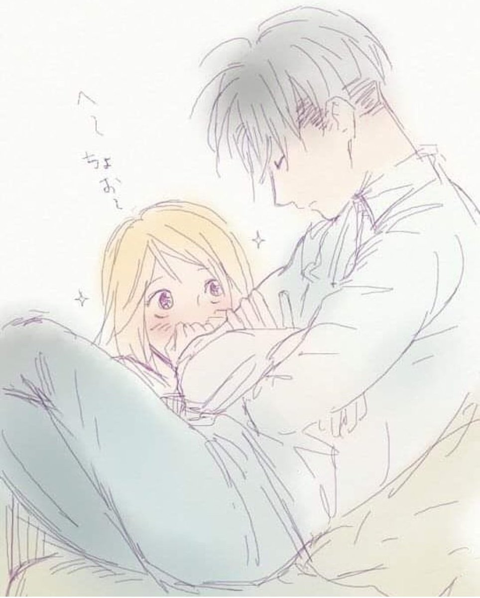 The only time he let his guard down, the only time Petra could happily seeing him with a happily stare, jiiiiiiiiii~