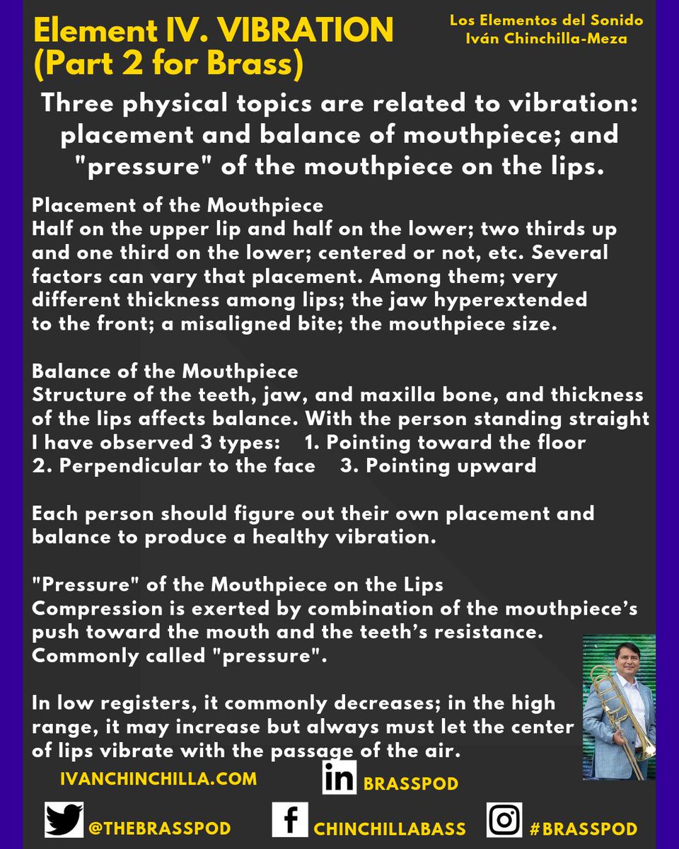 thebrasspod's tweet photo. ELEMENT IV. VIBRATION (Part 2) Lips Vibration.
The Elements of Sound by Iván Chinchilla-Meza
#theelementsofsound   #thebrasspod   #brassteaching https://t.co/uWqcHSeZd0