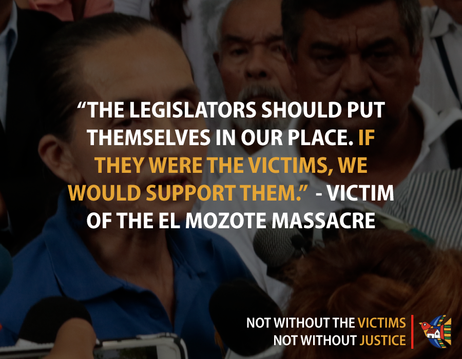 Cristosal's tweet photo. The Salvadoran Government has ignored the voices of the victims of crimes against humanity committed during the armed conflict for over 35 years. It's time to listen to the victims, and support transitional justice that favors truth and reconciliation.
#NotWithoutTheVictims https://t.co/aDp9LsOUcG