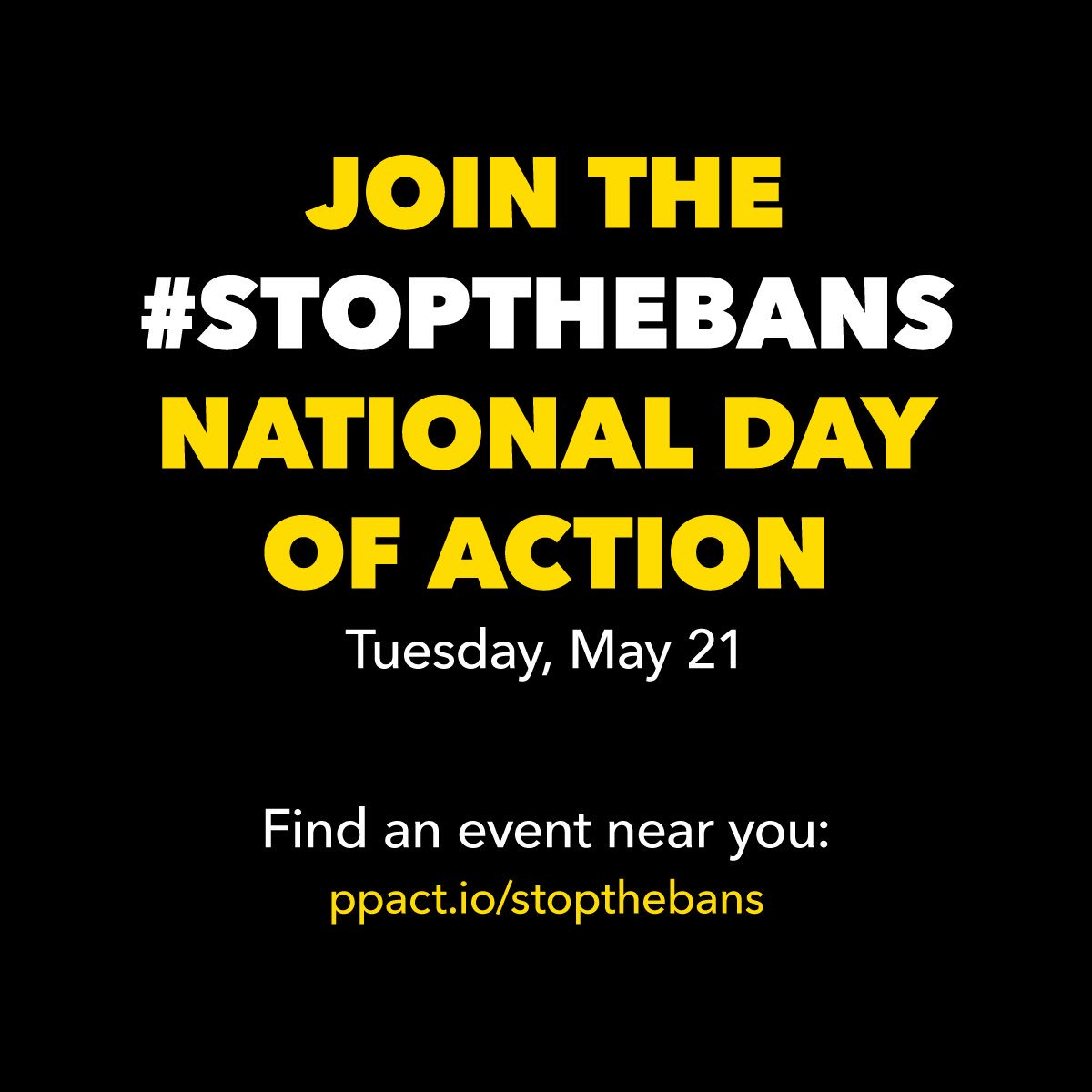 Join us at the Hudson Planned Parenthood from 5:30 to 6:30 pm on Tuesday! #StopTheBans