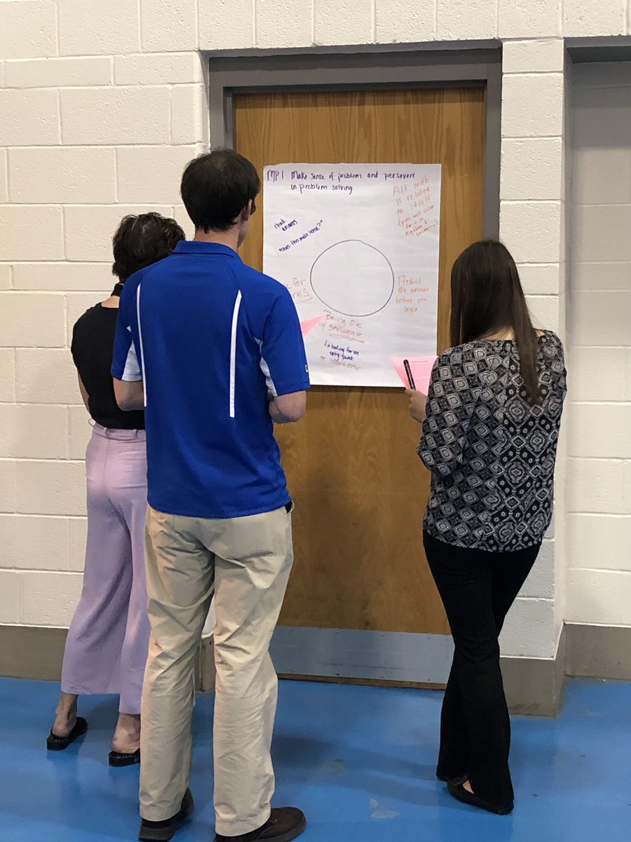 Justus2Teach's tweet photo. HS Math teachers taking a deep dive into the Mathematical Practices. What do they look like, sound like, and feel like for students?! #JCPSMath @JCPSAsstSuptTL @SusanJCPS @kids_inspire https://t.co/L00VP2aGaP