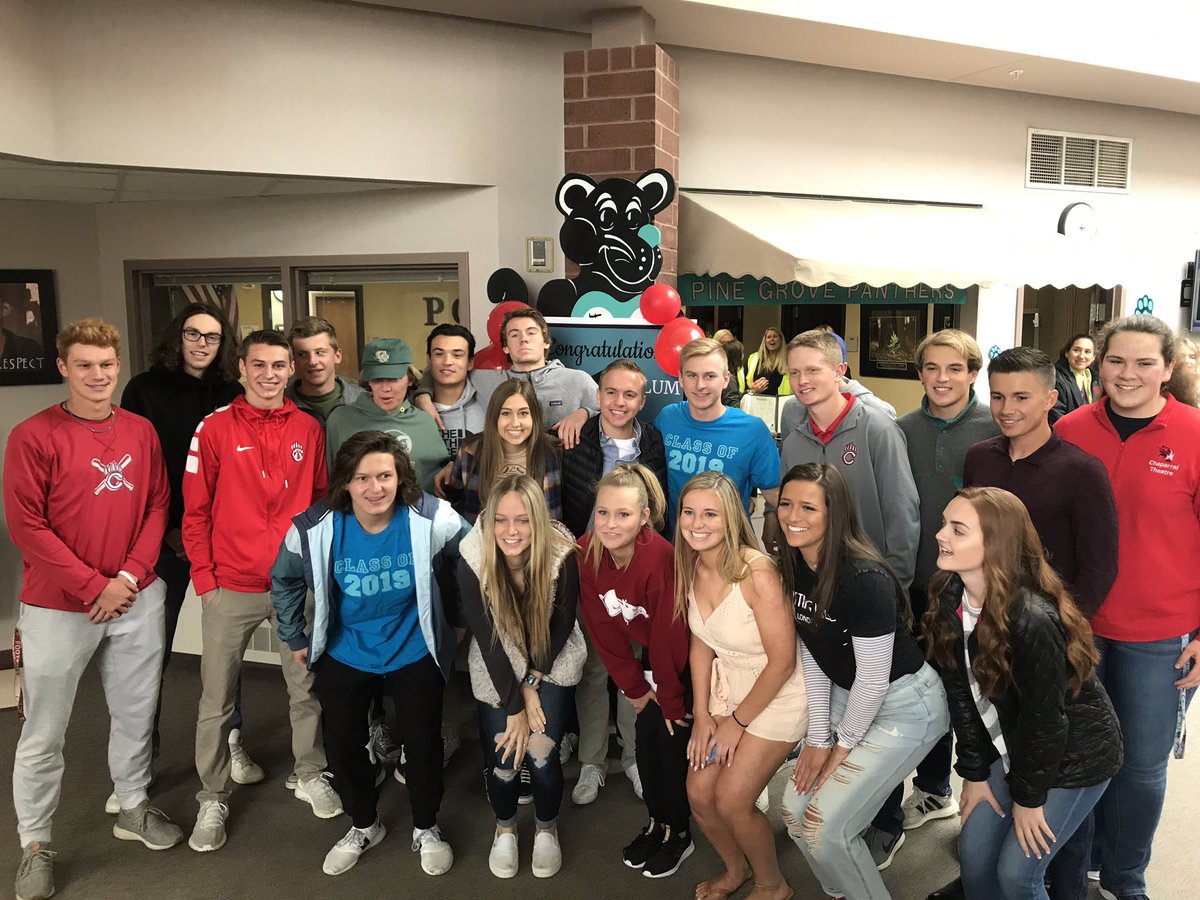 PGEPanthers's tweet photo. Loved having these amazing CHS seniors visit Pine Grove today for their final “Clap Out”! Congratulations class of 2019!
@ChapHappenings @chap2019 https://t.co/mL02O4zuy8
