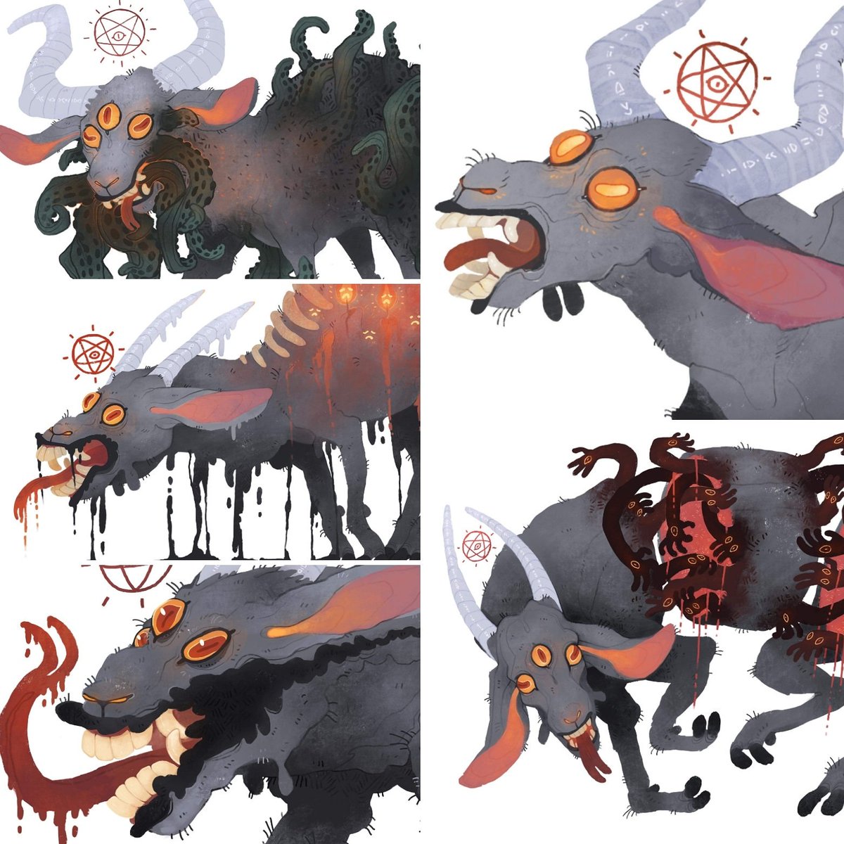latt_la's tweet photo. All of my mad and devil goat drawing... yet, I'll draw him again :D
Madness!
#latt #lattla #drahiny #goat #devilgoat #madness #madgoat #drawing #digitalart #artistsontwitter #procreate #ipadpro #artist #oc https://t.co/8rc7LSLmZW