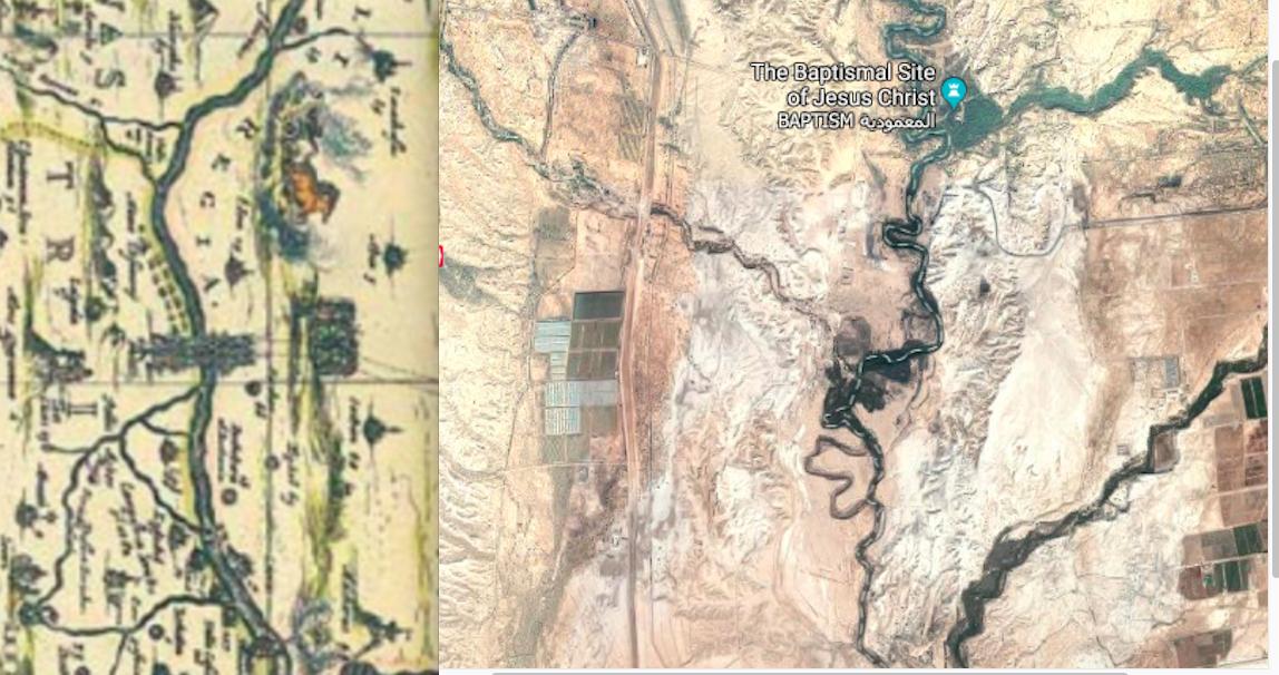 DarwinBeliever's tweet image. Historic #Maps Linked To #CopperScroll &amp;gt;Details of #OldJerusalem as #Fortification but its not the Western Wall &amp;gt; #KingSolomonsWall/#WesternWall/#BuraqWall/#SolomonsTemple was massive dam built across #JordanRiver to redirect/contain/reserve water for #mining entire area?#goldwar