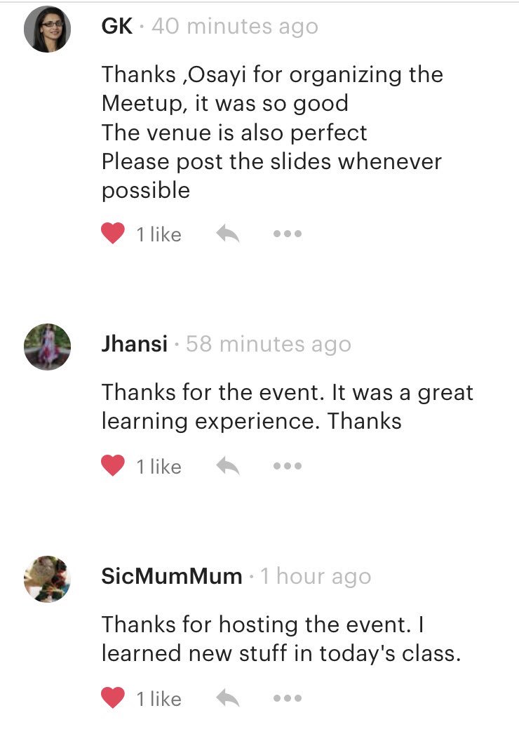WiMLDS_Toronto's tweet image. The feedback from #introtoSQL 🙂
#WomeninTech #WomenInScience #womeninstem #DataScience #ThingsTodoinToronto #womeninMarkham #womeninToronto